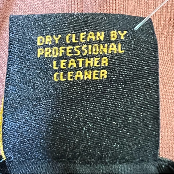 Iman Terracotta Colored Knit Leggings With Leather Trim Small NWT - Picture 9 of 10